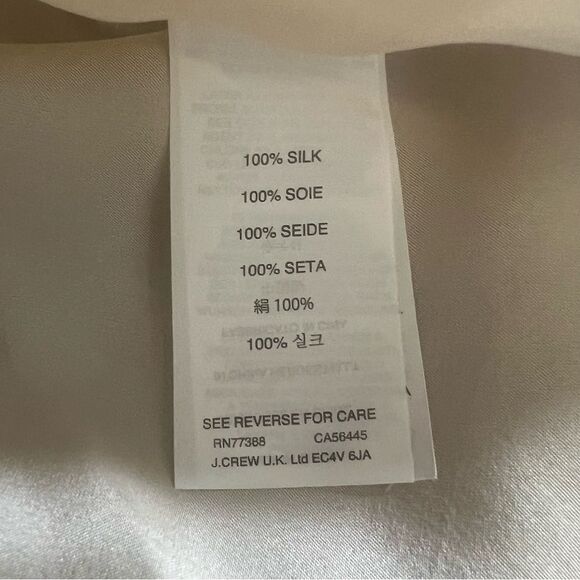 J. Crew Cream Silk Cami Camisole Small - Picture 10 of 11